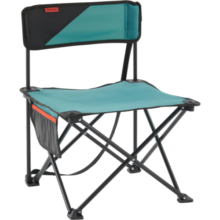 迪卡侬（DECATHLON）户外折叠椅子凳便携露营凳钓鱼椅随身靠背椅ODCF 离地25cm墨绿 (承重110公斤）