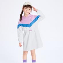 巴拉巴拉 童装女童连衣裙春装中大童儿童裙子甜美撞色时尚运动风潮