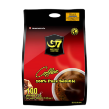 中原（TRUNG NGUYEN）g7黑咖啡美式无蔗糖纯咖啡粉防困固体饮料速溶特浓咖啡粉越南进口 G7黑咖啡100条52.9元 (券后省2)