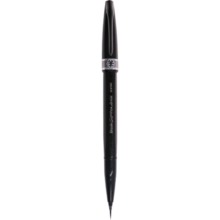 派通（Pentel）彩色软笔科学毛笔细手账手绘贺卡绘画水彩 软头秀丽笔 SESF30C 灰色