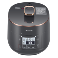 松下（Panasonic） 迷你电压力锅2L小容量家用多功能智能可拆洗开盖烹饪高颜值18min快速煮 灰色SR-PB201-H