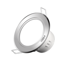 雷士（NVC）筒灯 LED三色可调孔灯筒射灯天花灯走廊过道灯 背景装饰灯牛眼灯 4W铝材三档调光-砂银开孔75-85mm