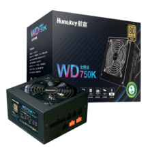 航嘉（Huntkey）WD750K全模组 金牌750W电脑电源（80PLUS金牌/单路60A/全电压/LLC+SR+DC-DC/智能温控）