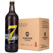 TAISHAN 泰山啤酒 泰山原浆啤酒7天新鲜原浆啤酒 720mL 6瓶 整箱装