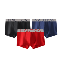 诺帝卡（NAUTICA）Underwear诺帝卡 男士内裤无感透气棉质内裤3条装 深海蓝+深海蓝+深海蓝 XL