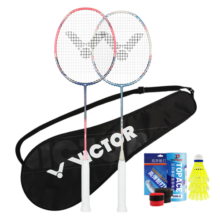 威克多（VICTOR）羽毛球拍全碳素超轻单拍胜利训练拍学生悬浮手柄挑战者CHA9500PRO S银色3U