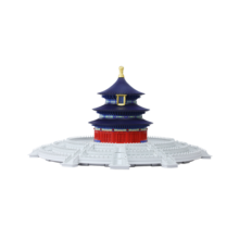 小米 千年榫营造积木 祈年殿 经典中国古建筑 1：200比例还原 彩色