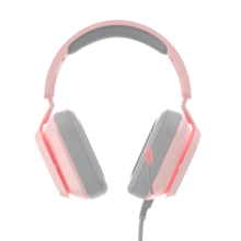 黑爵（AJAZZ）AX368头戴式游戏耳机 虚拟7.1 游戏耳麦 电竞耳机 RGB 轻量化设计 听声辩位 吃鸡耳机 粉色
