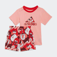 31日20点：adidas 阿迪达斯 印花圆领短袖套装