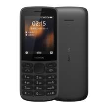 诺基亚（NOKIA）215 4G支付版 移动联通电信三网4G 黑色 直板按键 双卡双待 备用功能机 老人老年手机 学生机
