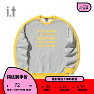 i.t集团旗下，Under Garden 情侣款套头撞色饰边圆领卫衣3055MAD