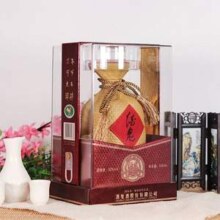 限地区，酒鬼 透明装 52度馥郁香型白酒500mL 礼盒装