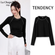 La Chapelle City 拉夏贝尔紧身长袖T恤女春秋款