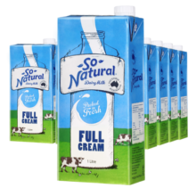 So Natural澳伯顿澳大利亚进口3.3g蛋白质高钙全脂纯牛奶 1L*12整箱装