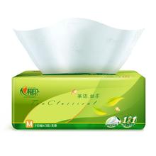 心相印 茶语丝享系列抽纸面巾餐巾纸宝宝可用S码110抽加厚纸巾 丝享抽纸3层110抽共24包