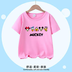 Disney 迪士尼 儿童短袖T恤男女孩纯棉夏装2024新款韩范洋气宝宝半袖衣服