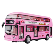 卡威（KIV）大号公交车玩具出租车校车巴士仿真合金玩具车圣诞节新年礼物 双层伦敦巴士
