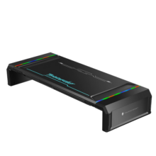 雷神（ThundeRobot）G201笔记本电脑散热支架 电脑显示器桌面增高架 USB拓展可调节收纳架 多功能带抽屉RGB