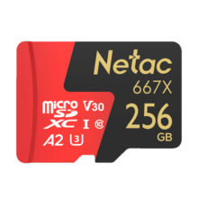 朗科（Netac）256GB TF（MicroSD）存储卡 U3 C10 A2 V30 4K 超至尊PRO版内存卡 读速100MB/s 写速50MB/s125元 (月销1w+)