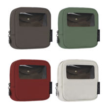 国誉（KOKUYO） 一米新纯系列WSG-KUSK291收纳窗口包小巧化妆包便捷手账包可视笔袋包包 绿色