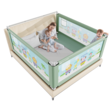 M-CASTLE婴儿床围栏宝宝床上防摔护栏儿童床边防掉床挡板防夹伤无缝防窒息 奶咖 单面装 1.8米