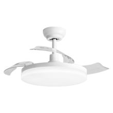 雷士（NVC）风扇灯吊扇灯隐形简约北欧餐厅卧室Ra95高显白色遥控变频定时36寸