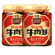 PLUS会员：吉香居 酱牛八方牛肉酱 野山椒牛肉多200g*2瓶