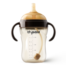 世喜婴儿学饮杯6个月+ 宝宝喝水壶带重力球PPSU瓶牛奶吸管杯夏季300ml