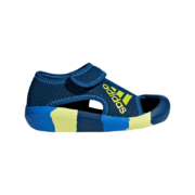限尺码：adidas 小浮艇AltaVenture 男女婴童 魔术贴包头凉鞋 藏蓝/亮黄 23.5(135mm)
