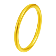 中国黄金（CHINA GOLD）古法素圈黄金 【古法】16号 0.5g