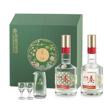 88VIP会员：WULIANGYE 五粮液 五粮春二代菁萃浓香型白酒52度500mL*2礼盒装含酒具