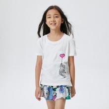 Gap 盖璞 女童夏季2023新款短袖601436儿童装运动T恤