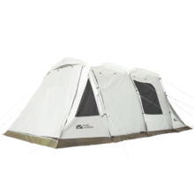 牧高笛（MOBIGARDEN）帐篷 户外精致露营两室一厅大空间隧道帐揽盛3 NX21561041 晨雾白