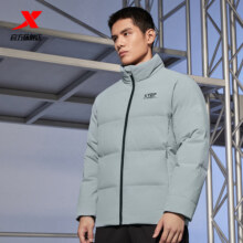特步男羽绒服立领2023冬季新款鸭绒保暖外套加厚防风夹克运动上衣