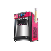 苏勒 冰淇淋机雪糕机器商用全自动摆摊立式小型台式冰激凌机 台式红色膨化款连