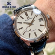 Grand Seiko 冠蓝狮gs官方奶油面系列SD机芯大三针商务休闲简约鳄鱼皮带男表 鳄鱼皮带SBGA293G