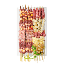 游牧御品 烧烤食材5-12人份 羊肉牛肉鸡肉生鲜烤肉烤串羊肉串鸡翅中五花肉 净肉重2000(4-6人份）
