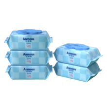 安慕斯（Anmous）湿厕纸 家庭实惠装洁厕湿巾私处擦屁屁男女通用湿厕巾 湿厕纸80抽*5包