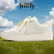 jifffly 女士厚底小众白鞋