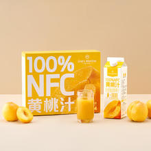 1号会员店 100﹪NFC黄桃汁 NFC果汁 100﹪果汁饮料 1L*4