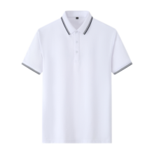 凡客诚品vancl男POLO衫春夏新款简约休闲翻领短袖多彩间条领polo衫 藏青 XL