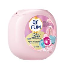 京东PLUS、持久留香16周：arfun 纺优美 5合1洗衣凝珠 42粒+6粒*2袋 爱的宣言+至爱+内衣洗衣液 300ml