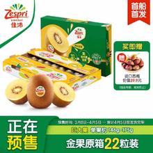 Zespri 佳沛 新果预售 新西兰阳光金奇异果巨大果22个原箱装单果重约146-175g