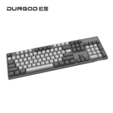 DURGOD 杜伽87/104键笔记本电脑PBT键帽机械键盘全键无冲（办公游戏电竞吃鸡键盘） K310深空灰-白光限定版-樱桃轴 单光 茶轴