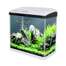 舒博莱特鱼缸小型生态桌面金鱼缸 造景浮法玻璃鱼缸带灯过滤器三合一水泵 240活动款-官方标配【无赠品】
