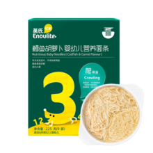 英氏（Engnice）婴幼儿辅食面条 鳕鱼胡萝卜味 宝宝辅食 营养线面荤素儿童面225克