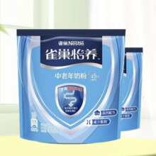 PLUS会员:雀巢（Nestle）中老年奶粉 怡养高钙400g*2袋*2件