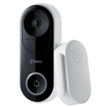 360 可视门铃5Pro摄像头家用监控摄像头智能摄像机 2K智能门铃电子猫眼 无线wifi 300W超清夜视AR1C