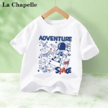 PLUS会员：La Chapelle 拉夏贝尔 儿童纯棉短袖t恤 多款可选 拍3件