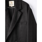 PLUS会员：William fox&sons威廉福克斯麂皮绒小西服 黑色（双排扣）